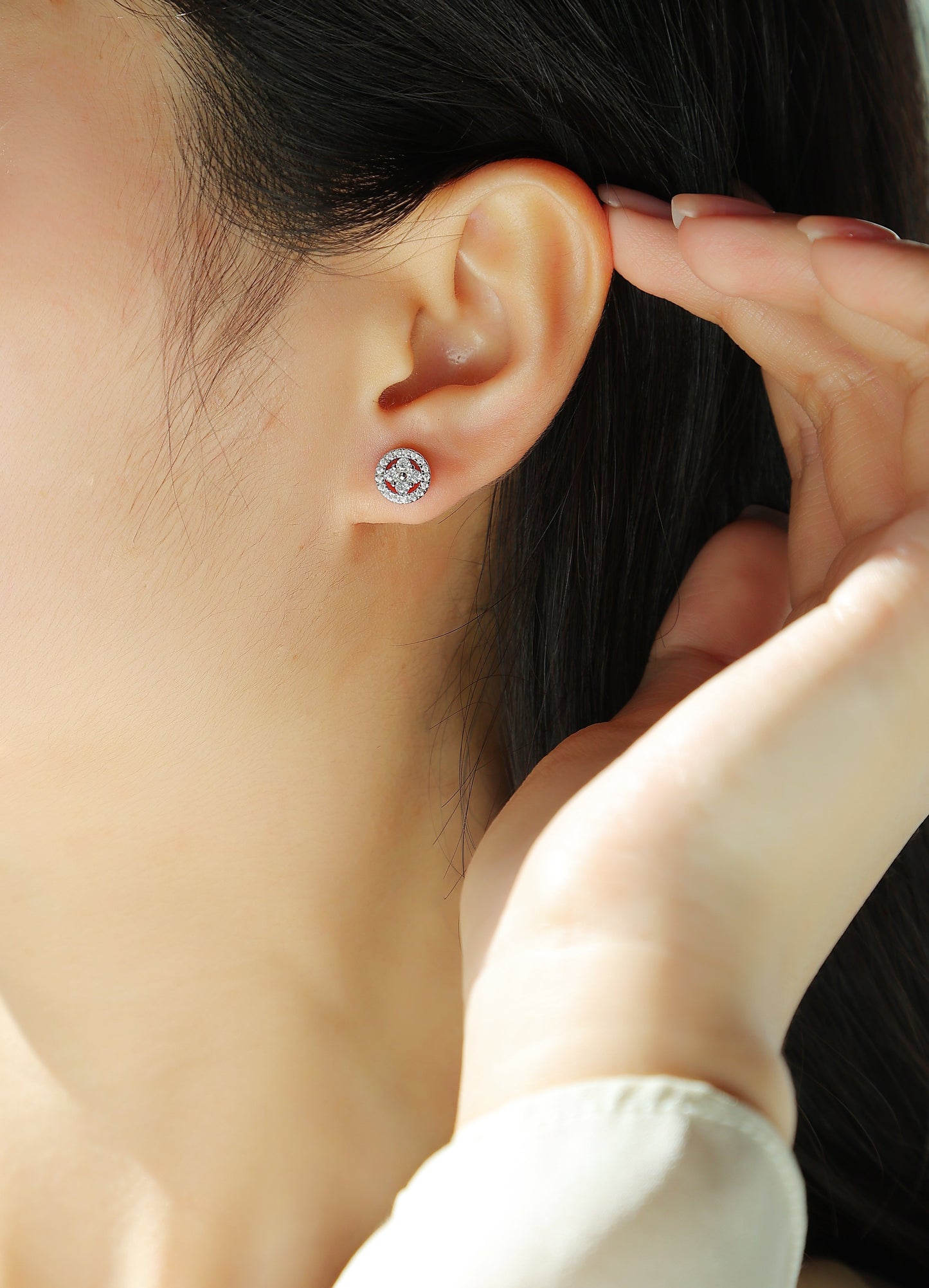 ELNA Silver Osmanthus Earrings