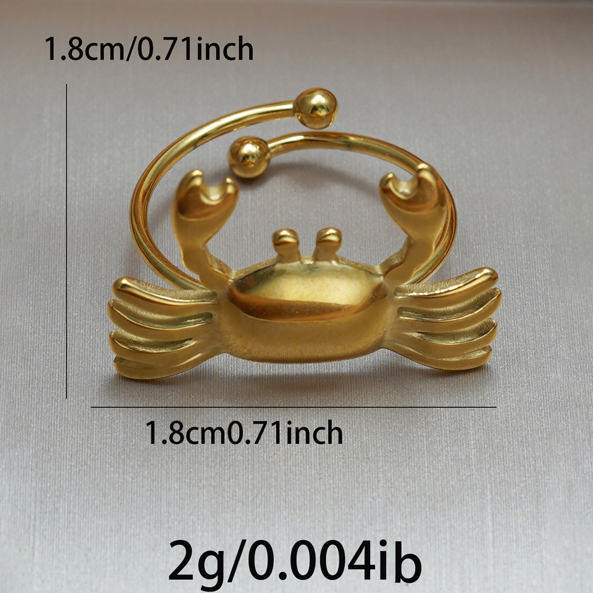 ELNA Crab Design  Ring